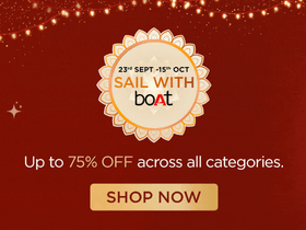 Sail with boAt: Get Up to 75% + Extra 5% Discount on Across All Categories